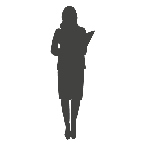 Female executive carrying files PNG Design