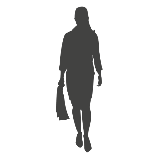 Female executive carrying office bag PNG Design