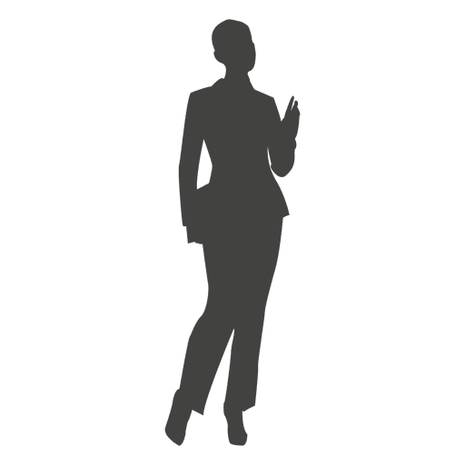 Female executive standing casual - Transparent PNG & SVG vector file