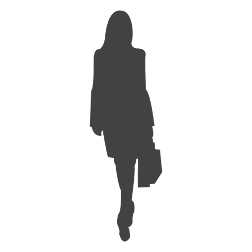 Female executive walking with briefcase PNG Design