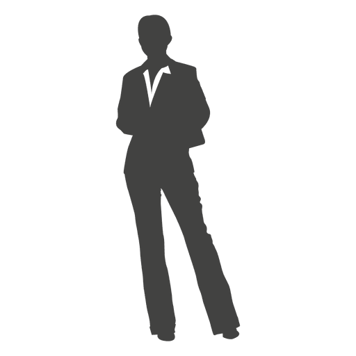 Female office executive silhouette PNG Design