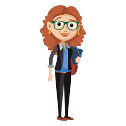 Weibliche Sekretärin Cartoon PNG-Design