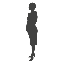Secretária feminina em pé Desenho PNG