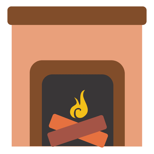 Fireplace flat icon PNG Design