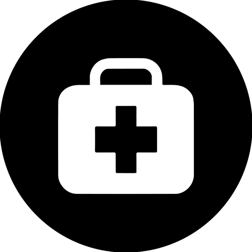 Icono de servicio redondo de primeros auxilios Diseño PNG