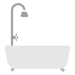 Flat bath tub shower PNG Design