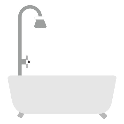 Flat bath tub shower PNG Design