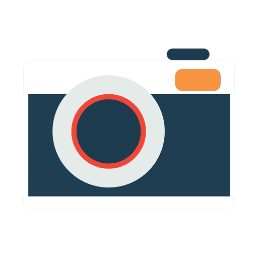 Flat and simple camera icon PNG Design