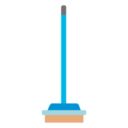 Flat cleaning broom PNG Design