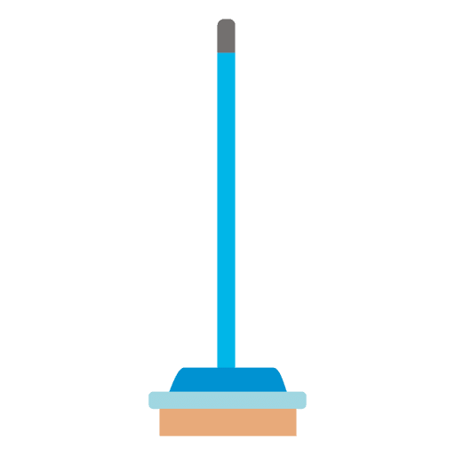 Flat cleaning broom PNG Design