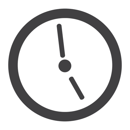 Icono de reloj plano Diseño PNG