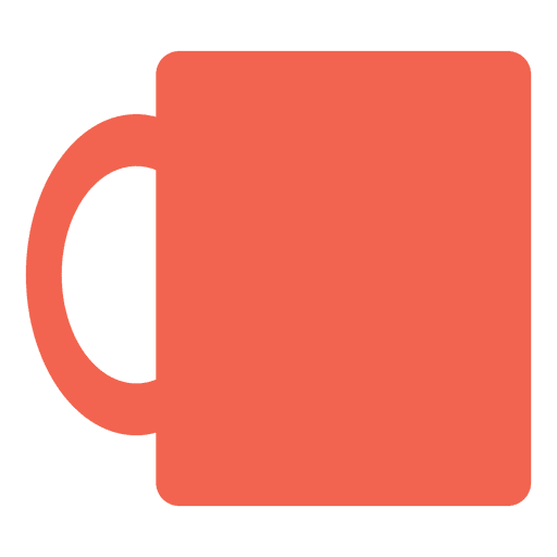 Flat coffee mug PNG Design