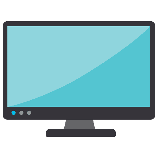Flat desktop monitor PNG Design