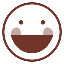 Flat excited emoji icon PNG Design Transparent PNG
