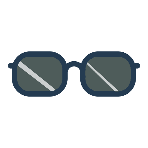 Flat eye glass icon PNG Design