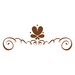 Decoración floral plana Diseño PNG