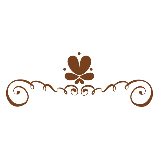 Flache Blumendekoration PNG-Design