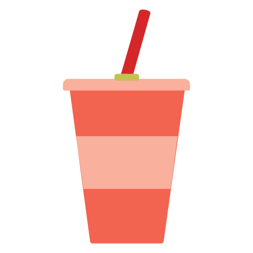 Flat glass of drinks PNG Design