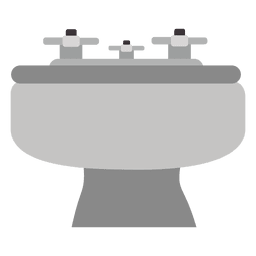 Flat grey washing basin PNG Design
