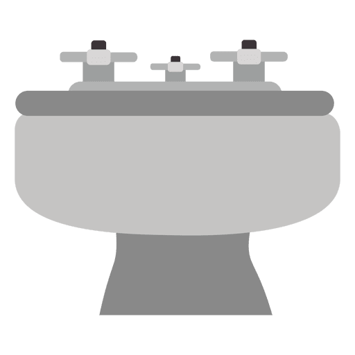 Flat grey washing basin