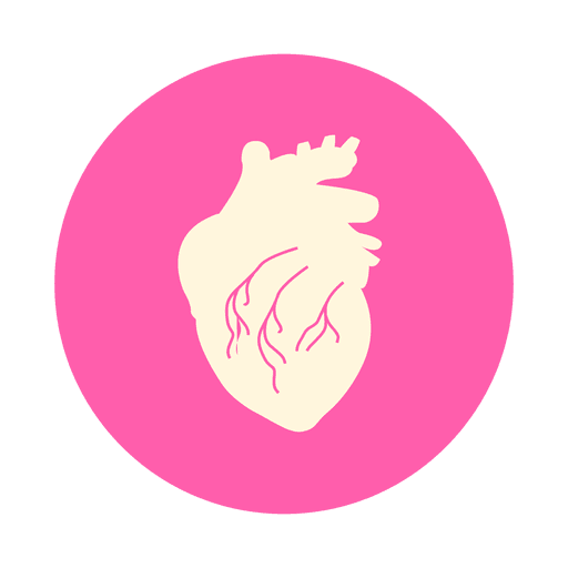 Icono del círculo del corazón plana - Descargar PNG/SVG transparente