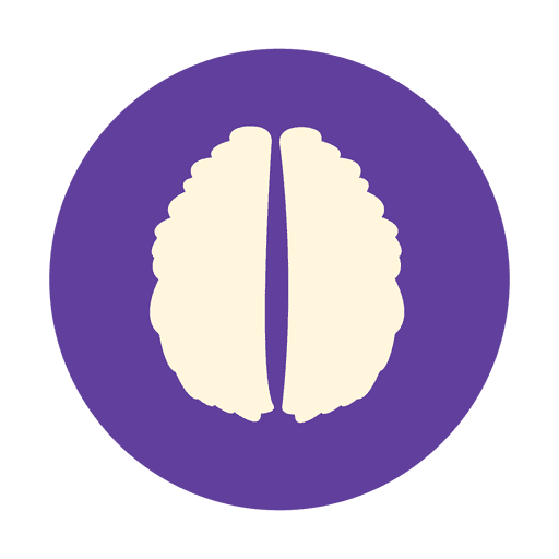 Flat human brain sign PNG Design