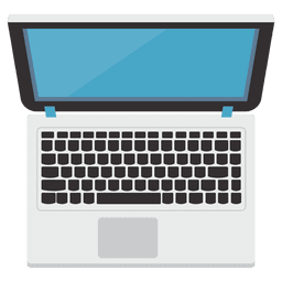 Ilustração de ícone de laptop plana Ilustração de ícone de laptop plana