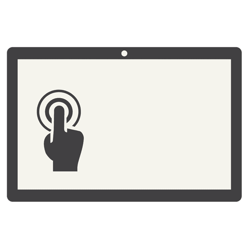 Flat laptop icon PNG Design