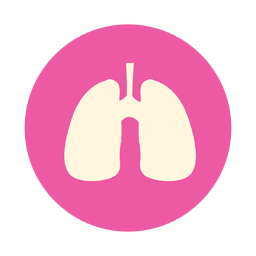 Icono de círculo de pulmones planos Transparent PNG