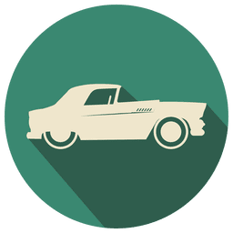 Icono de coche plano retro Diseño PNG