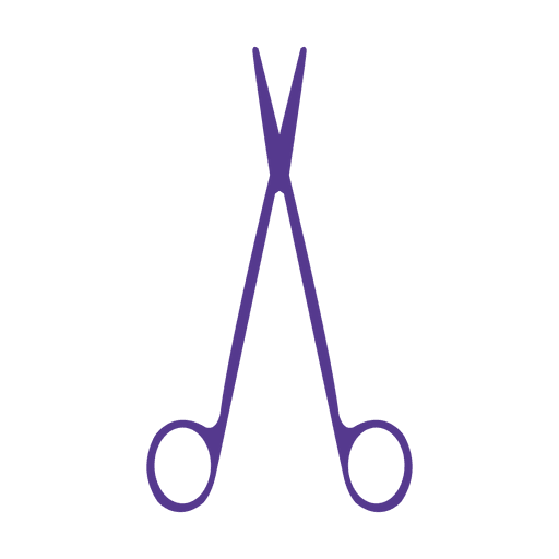 Flat scissors icon PNG Design