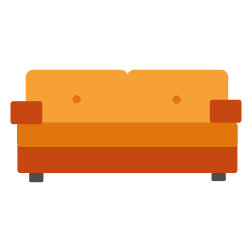 Flaches Sitzsofa PNG-Design