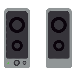 Altavoces planos Diseño PNG
