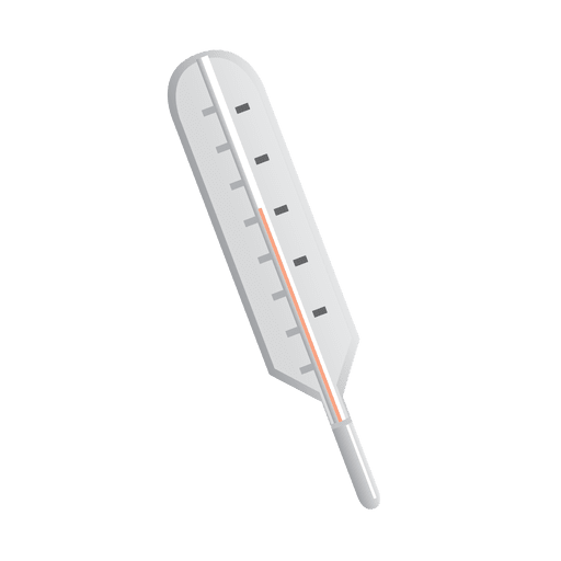 Flat thermometer icon