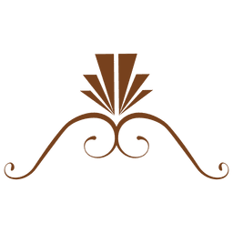 Decoración de curvas florales Diseño PNG