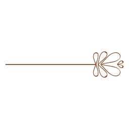 Adorno floral línea pin Diseño PNG