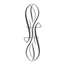 Floral tattoo pinstripe ornament PNG Design