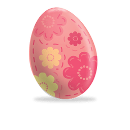 Floral print easter egg PNG Design