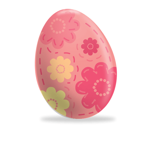 Floral print easter egg PNG Design