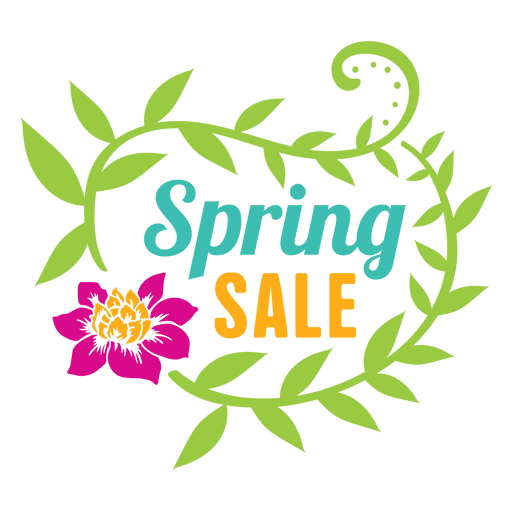 Download Floral spring sale label - Transparent PNG & SVG vector file