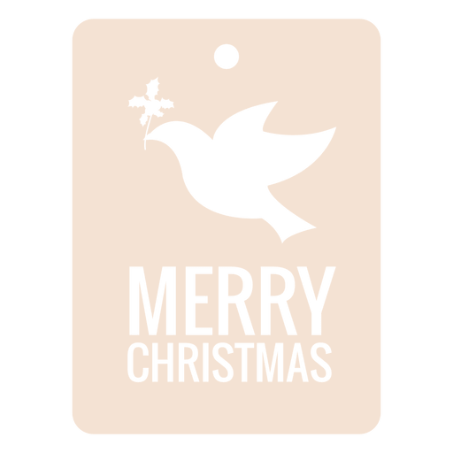 Flying bird christmas label PNG Design