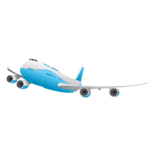 Flying glossy airplane PNG Design