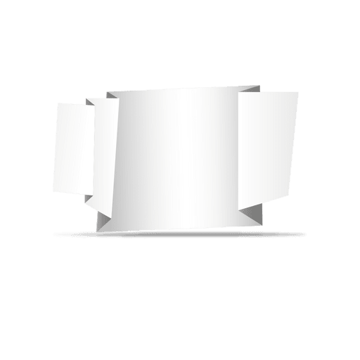 Download Folded sides origami banner - Transparent PNG & SVG vector ...