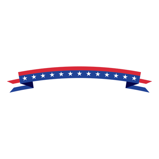 Folded usa flag ribbon - Transparent PNG & SVG vector file