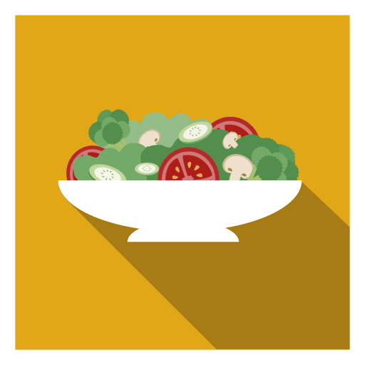 Fruchtsalat quadratische Ikone PNG-Design