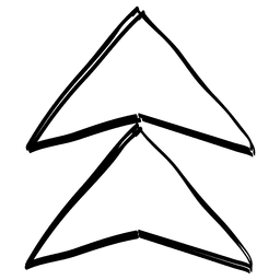 Cursor de desenho de seta funky Desenho PNG