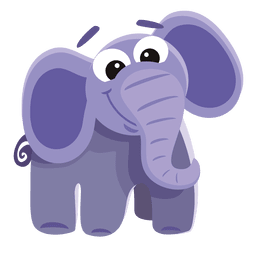 Desenho de elefante engraçado