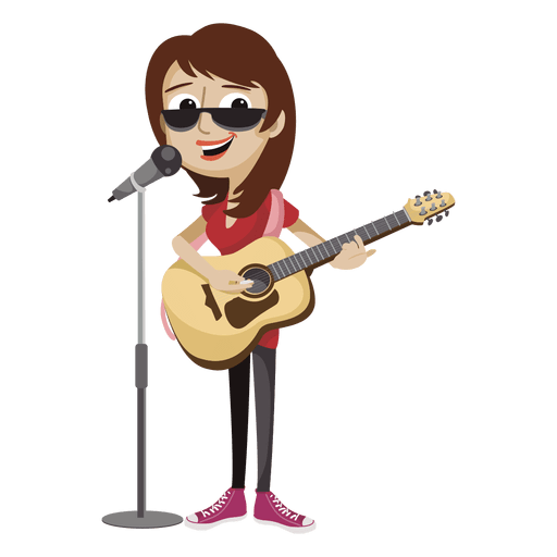 historieta divertida cantante dama descargar png svg transparente