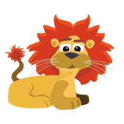 Funny lion cartoon PNG Design