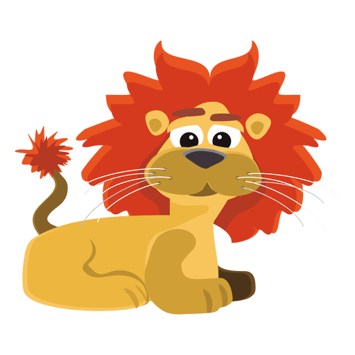 Lustiger Löwenkarikatur PNG-Design